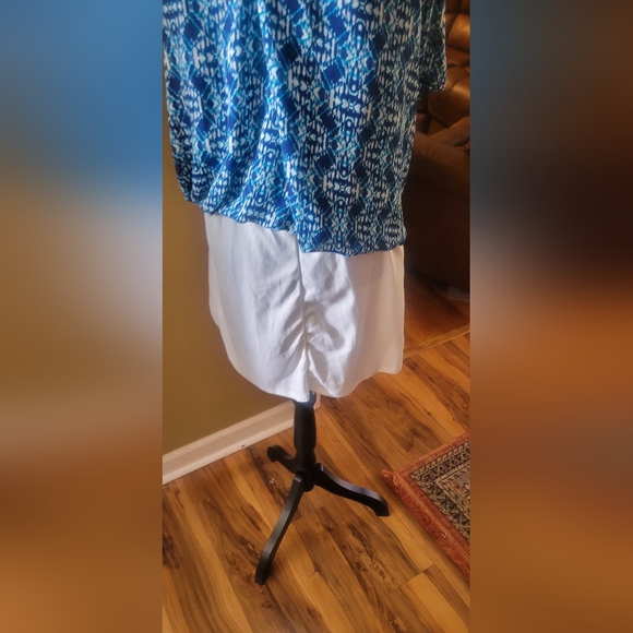 Lily Rose Blue, White, Turquoise blend Maxi Dress with Braided belt - Picture 8 of 10